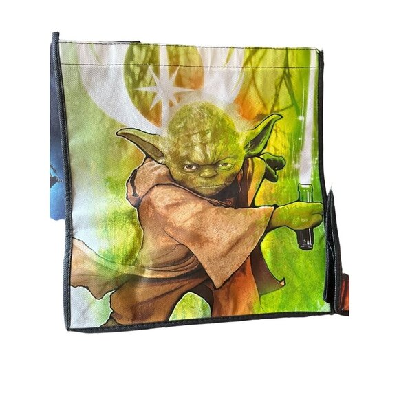 Star Wars Reusable Tote Bags Set Of 5 Featuring Yoda Darth Vader R2-D2 C-3PO & L - Picture 4 of 8